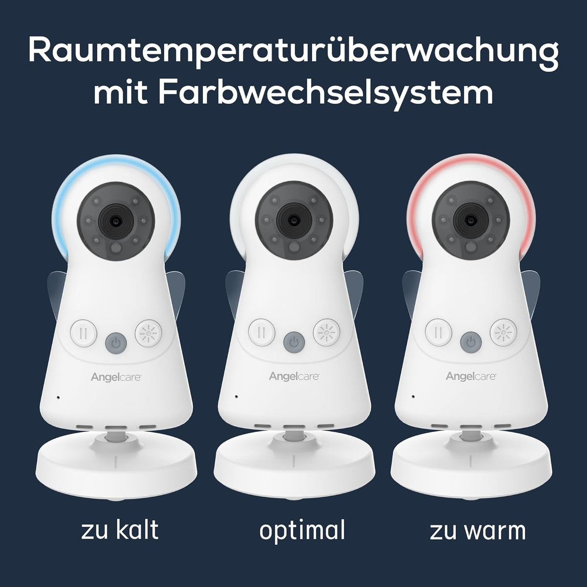 Angelcare AC25-SP 3-in-1 babymonitoring, video, audio + beweging met twee draadloze matten met sensoren