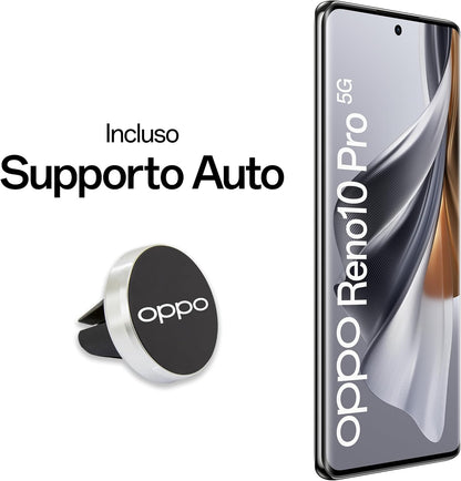 OPPO Reno10 Pro Smartphone 5G, AI Drievoudige Camera 50 + 32 + 8 MP, Selfie 32 MP, Display 6,7 inch 120 Hz AMOLED, 4600 mAh, RAM 12 GB (Esp 24 GB) ROM 256 GB, autohouder, Italiaanse versie, kleur
