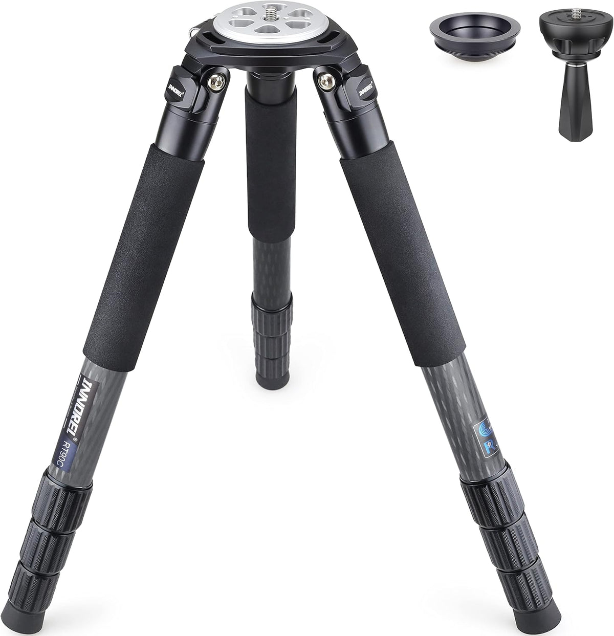 INNOREL RT90C Systematic Koolstofvezel Statief Professioneel Werkhoogte 160cm Max Buis φ40mm Maximale Belasting 88lb/40kg Ultra Stabiel Tripod voor Vogelspotters met 75mm Komadapter Statief Tas