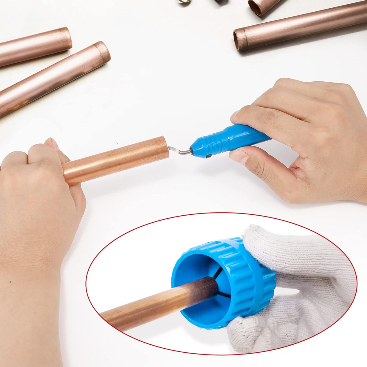 Buisbuiger, buisbuigmachine van koperen buizen en remleidingen, handmatig met buissnijder, ontbramer voor airconditioning, buigtang, remleiding, buiggereedschap, 1/4 inch - 7/8 inch tot 90