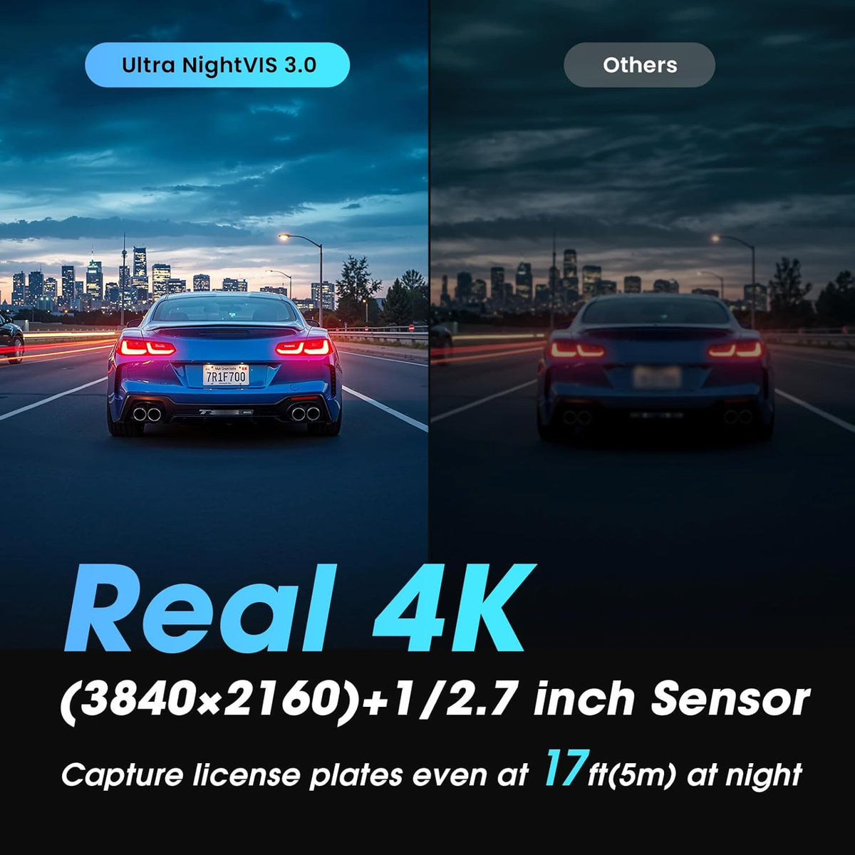 Dashcam Auto Voor en Achter – Autocamera – Auto Camera – Rijcamera – Dubbele Dashcam – 4K Voor + 1080P Achter – Ingebouwde 32GB eMMC & 5GHz WiFi 6