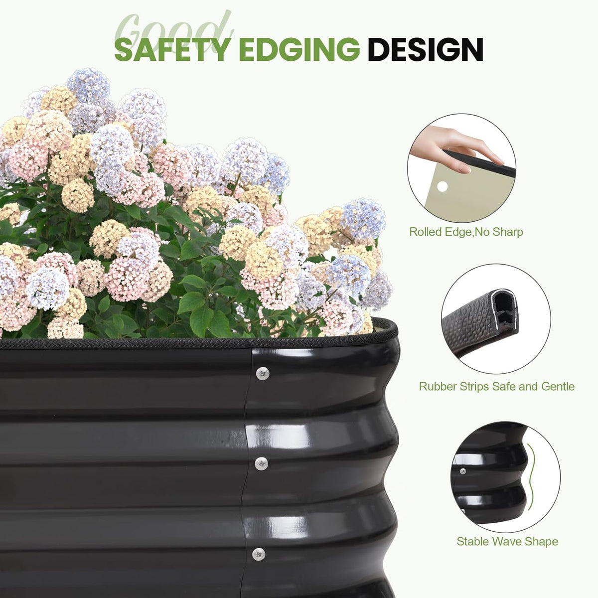 Verhoogde tuinbedset | 4-in-1 verstelbare gegalvaniseerde plantenbakken voor groenten, bloemen | 30,5 cm hoog, meerdere maten (5x3x0,3 ft, 4x4x0,1 ft, 6 x 2 x 1 ft, 6 x 2 x 1 ft, 7 x 1 x 1 ft) |
