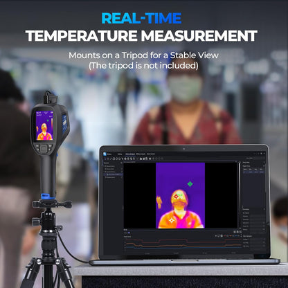 TOPDON TC004 SE Warmtebeeldcamera met 21 uur looptijd, 32 GB geheugen, video-opname, pc-beeldanalyse, 256 x 192 IR-resolutie, thermische infraroodcamera voor huis, HVAC elektrische en gebouwinspectie