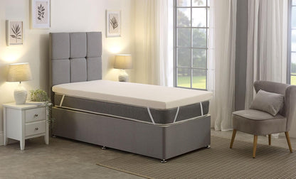 Starlight Beds Wit 80x200x7,5 cm Traagschuim Matrastopper Euro Small Single met Afneembare Hoes en Memory Foam