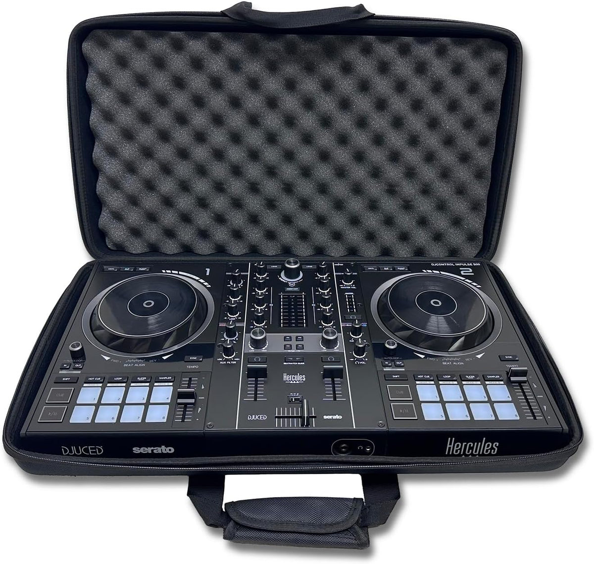 Protekt Plus Hercules Inpulse 500 DJ Hard Shell Draagtas voor Hercules Controller BINP5, Zwart, 592 x 331 x 103 mm, DJ tas