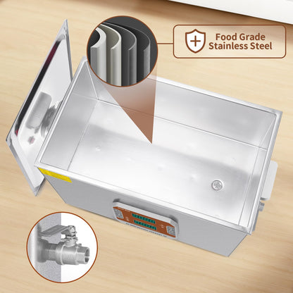 SOUTH BASE 37L Ultrasoonreiniger met Reinigingsmandje, Timer & Verwarming, 720W Aanraakbediening Ultrasoon reinigingsapparaat voor het Reinigen van Wapens, Sieraden, Brillen, Kettingen