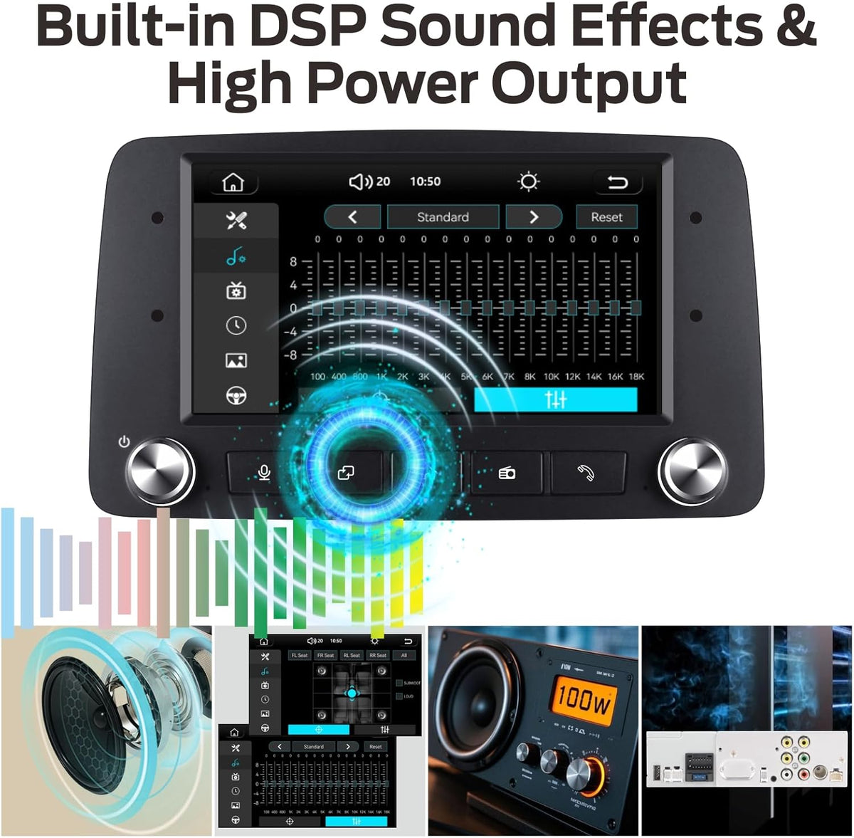 Autoradio – Auto Stereo – Multimedia Speler – Inbouw Radio – Navigatie Systeem – Snelle Opstart Linux Systeem – Draadloze CarPlay & Android Auto