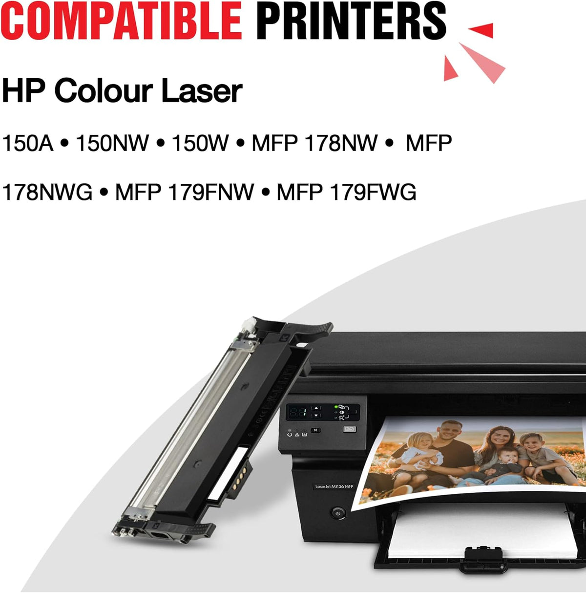 Toner Experte 117A Toner Cartridge Replacement for W2070A W2071A W2072A W2073A for Color Laser MFP 178nwg 178nw MFP 179fwg 179fnw 150a 150nw Printer 4 Pack - QUORE
