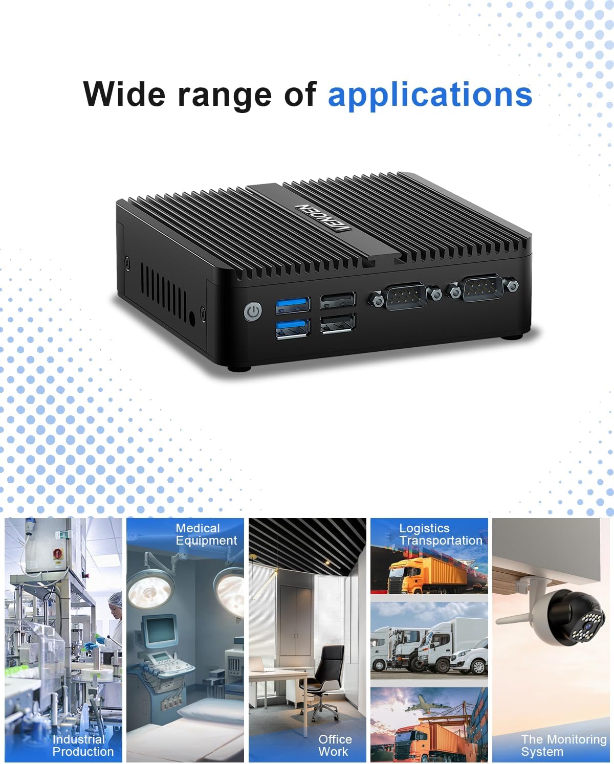 Mini PC – Mini Computer – Kleine PC – Stille PC – Fanless PC – 12e Gen N100 Processor – 8GB RAM 256GB SSD – Triple Display – Dual LAN – Windows 11 Pro