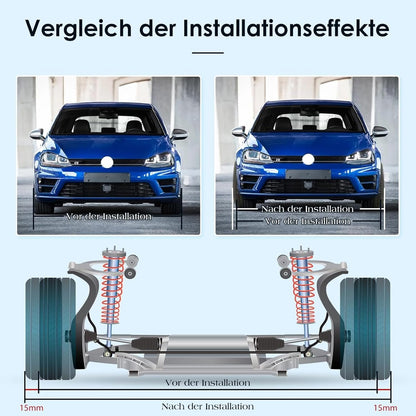 4 stuks 15mm & 20mm spoorverbredingsafstandsschijven set LK: 100/5+112/5 NLB: 57,1 met 20 stuks wielbouten M14x1,5 40/45mm voor VW Golf