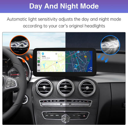 Road Top 10.25 Inch Car Radio Wireless CarPlay Android Car Touch Screen for Mercedes Benz C GLC V Class W205 W447 2016-2018 Year with NTG5.0 System, Support Mirrorlink - QUORE