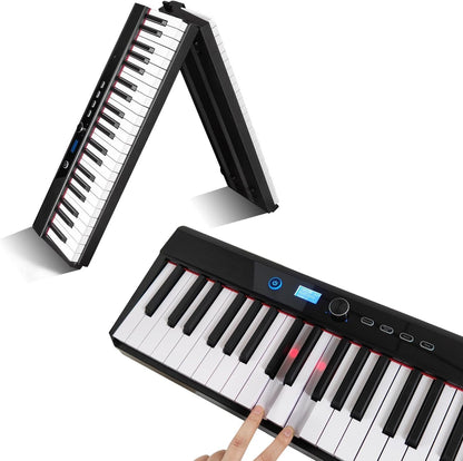 Opvouwbaar Pianotoetsenbord Met 88 Toetsen – Digitale Piano – Keyboard – Elektrische Piano – Draagbaar Toetsenbord – Halfgewogen En Aanslaggevoelig – Bluetooth MIDI