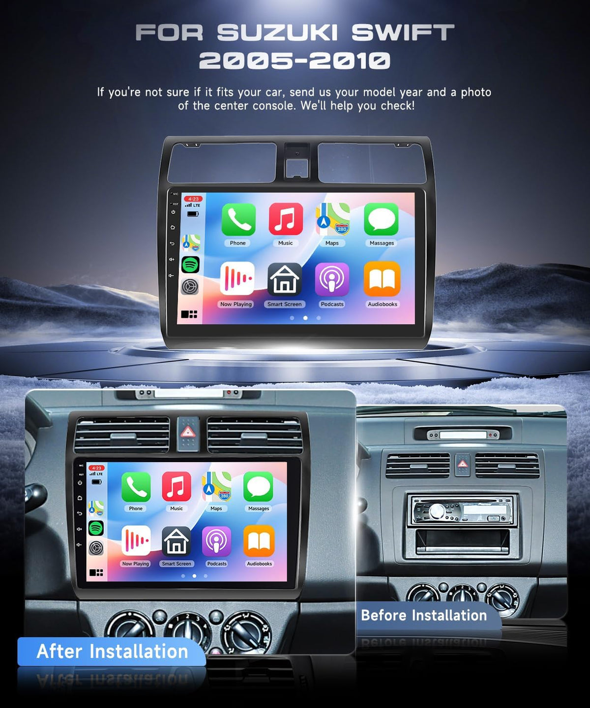 Android Autoradio – 4G+64G Multimedia Systeem – Auto Stereo – Navigatie Unit – Inbouw Radio – 10,1 Inch HD Aanraakscherm – Draadloze CarPlay & Android Auto