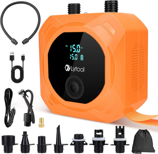 Lytool 50 psi elektrische pomp voor SUP met lucht oplaadbaar op- en afpompen