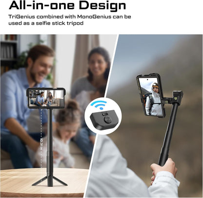 Freewell Genius Rig Cage voor Samsung S25 Ultra - gereedschapsvrije installatie, statief- en monopod-handgrepen, Bluetooth-afstandsbediening, flexibele bevestigingen voor professioneel filmen