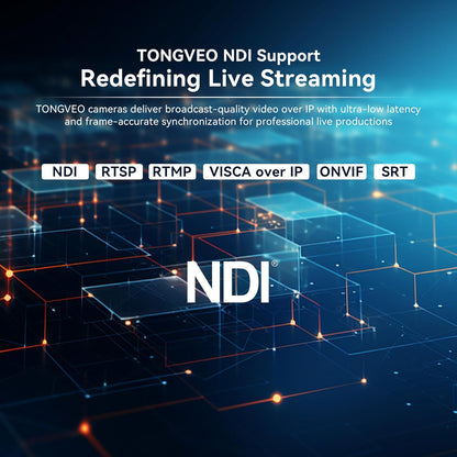 TONGVEO 4K NDI PTZ camera met KI-auto-tracking 20-voudige optische zoom HDMI IP live streaming SDI USB3.0 PoE LAN ondersteuning voor godsdiensten, devocaties vorming, videoconferenties met OBS VMix