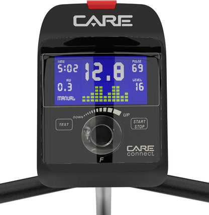 CARE FITNESS - Exercise bike - Cardio Master Connected - Adjustable & Comfortable - Shipped pedals - Magnetic resistance - 21 programs - QUORE