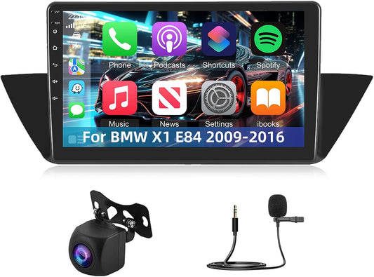 [2+64G] Car Radio for BMW X1 E84 2009-2016 with Wireless CarPlay & Android Auto, 10.1 inch Touchscreen Car Stereo Support WiFi, GPS Navigation, Bluetooth, FM RDS, EQ, Split Screen