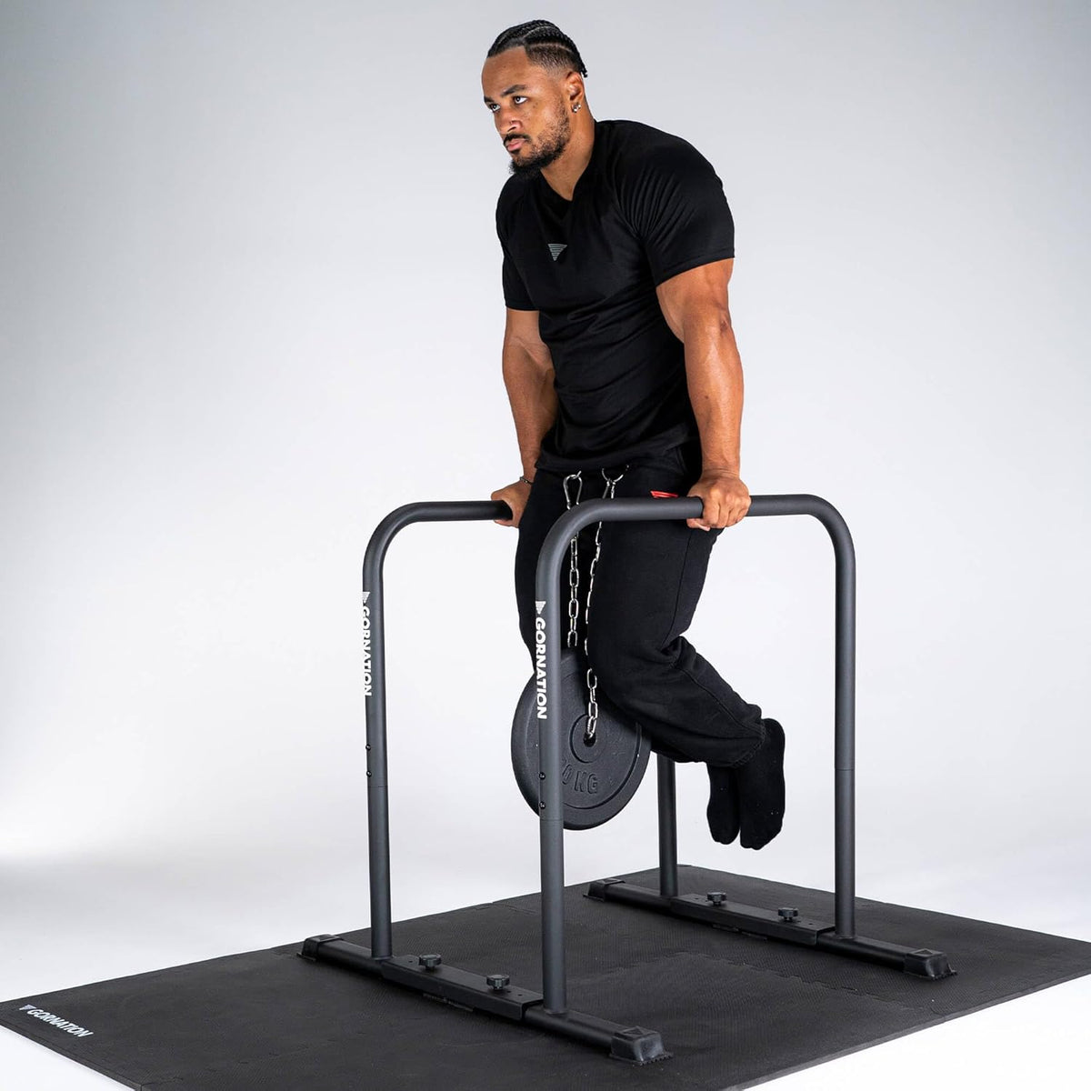 GORNATION Premium Dip Bars, Calisthenics & Fitness Training Equipment met Verstelbare & Anti-Slip Voeten, Ideaal voor Home en Outdoor Workouts