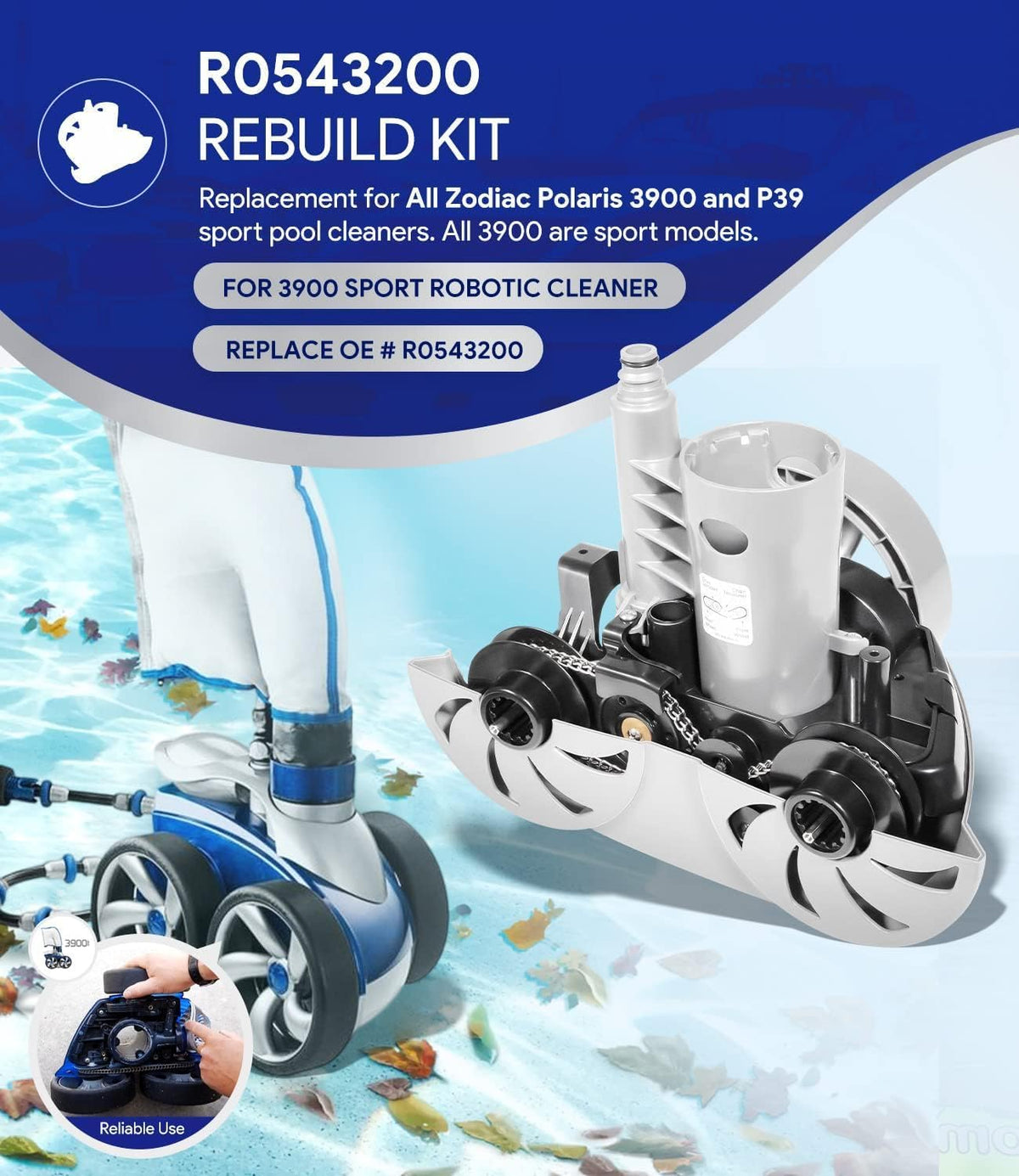 R0543200 Rebuild Kit voor Polaris 3900 Sport Pool Cleaner, vervanging voor Zodiac Polaris 3900 P39 Sport Pool Cleaner, Tune-Up Kit