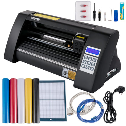 Vinylsnijplotter – Snijplotter – Plottersnijder – Vinylsnijmachine – Stickerplotter – Semi-automatisch met optisch oog voor contoursnijden – 375 mm snijbreedte met LED-display