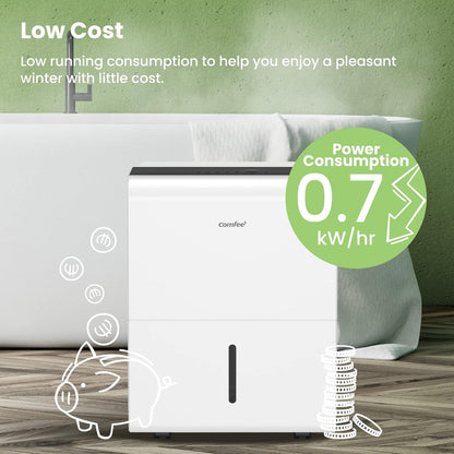 Luchtontvochtiger – Ontvochtiger – Vochtvreter – Air Dehumidifier – Vochtverwijderaar – Energiebesparend – 30 Liter Per Dag Capaciteit - QUORE