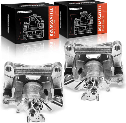 Frankberg 2x Brake Caliper Disc Brake Rear Left Right (with Bracket hole spacing 120mm) Compatible with Transporter IV S.h.a.r.a.n Alhamb.r.a Galaxy Replace# 7D0615424B