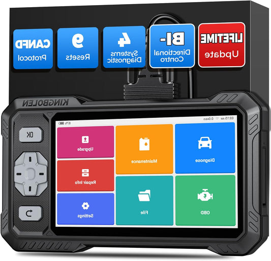 KINGBOLEN S608 OBD2 Code Reader, Car Diagnostic Tool for Motor/ABS/Airbag/AT,9 Reset Oil/Brake/ABS/Gear/Injector/BMS/DPF/TPMS/Throttle, OBD2 Scanner Lifetime Free Update, Can FD Protocol - QUORE