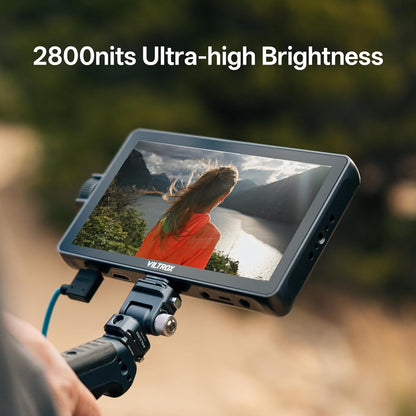VILTROX DC-A1 7-inch touchscreen cameramonitor - 2800 nit, 60Hz 4K met koelventilatoren, 1920x1080 DSLR, 4K HDMI in/uit, 170° groothoek