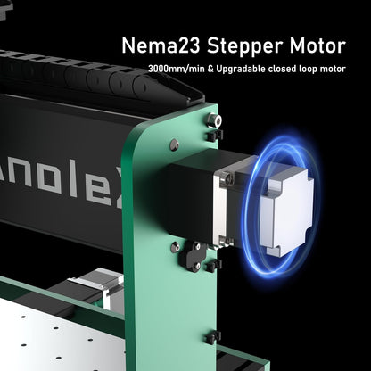 CNC routermachine 4030-Evo Ultra 2, XYZ-as van metaal, dubbele lineaire geleidingen van staal en kogelschroeven met 800 W trimmer voor metaal, aluminium, messing, hout, acryl, PCB