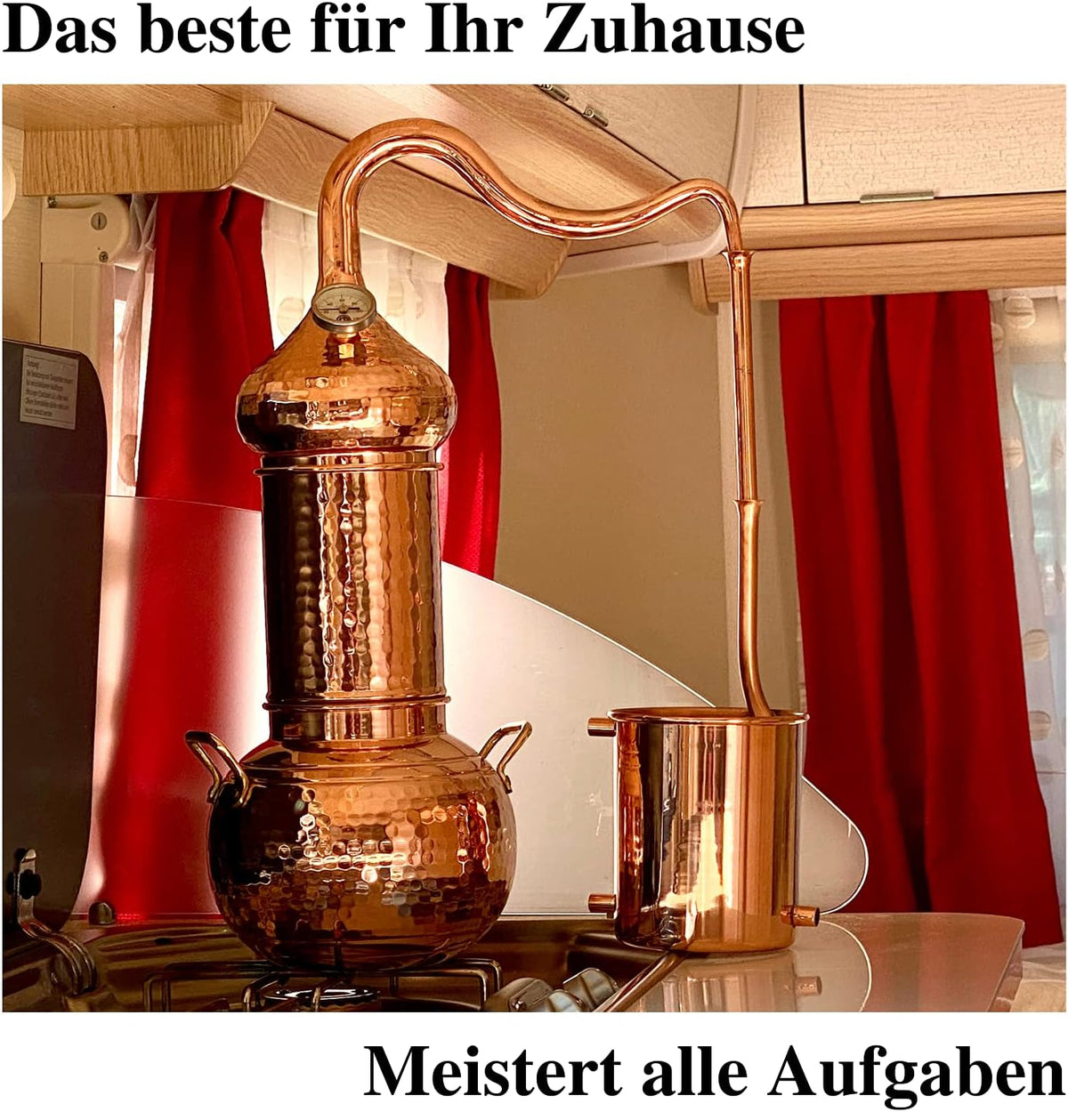 CopperGarden Essence Plus 2 Litre Distiller, Small Column Distillation Kettle for Essential Oil/Hydrolat/Fragrances/Distilled Water, etc. - QUORE