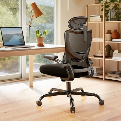 Ergonomische bureaustoel – Bureaustoel ergonomisch – Bureaustoel kantoor – Draaistoel – Thuiswerkstoel – 3D-Verstelbare Armleuningen – Lendensteun Aanpasbaar