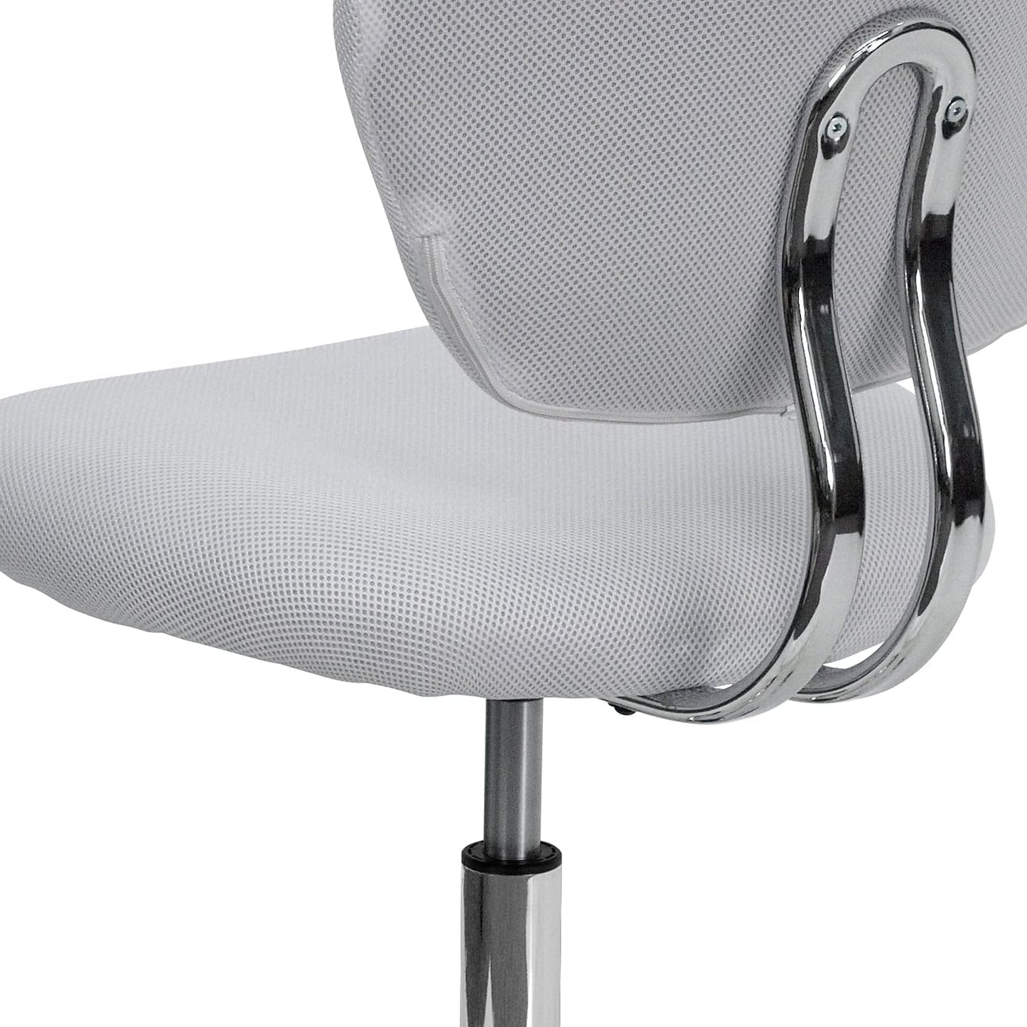 Bureaustoel – Bureaustoel Met Wieltjes – Bureaustoel Draaibaar – Thuiswerkstoel – Office Chair Wit – Mid-rugleuning Van Ademend Mesh – Verstelbare Zithoogte Pneumatisch