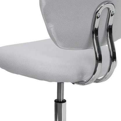 Bureaustoel – Bureaustoel Met Wieltjes – Bureaustoel Draaibaar – Thuiswerkstoel – Office Chair Wit – Mid-rugleuning Van Ademend Mesh – Verstelbare Zithoogte Pneumatisch