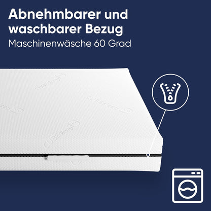 CubeSleep DUOKERN Matras 140 x 200, koudschuimmatras H2/H3, twee hardheidsgraden (140 x 200 cm)