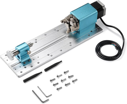 Genmitsu roterende moduleset voor PROVer XL 4030 V1/PROVer XL 6050 Plus CNC freesmachine met NEMA23 planetaire tandwielstappenmotor, 4 klauwplaten, 10:1 snelheidsreductor