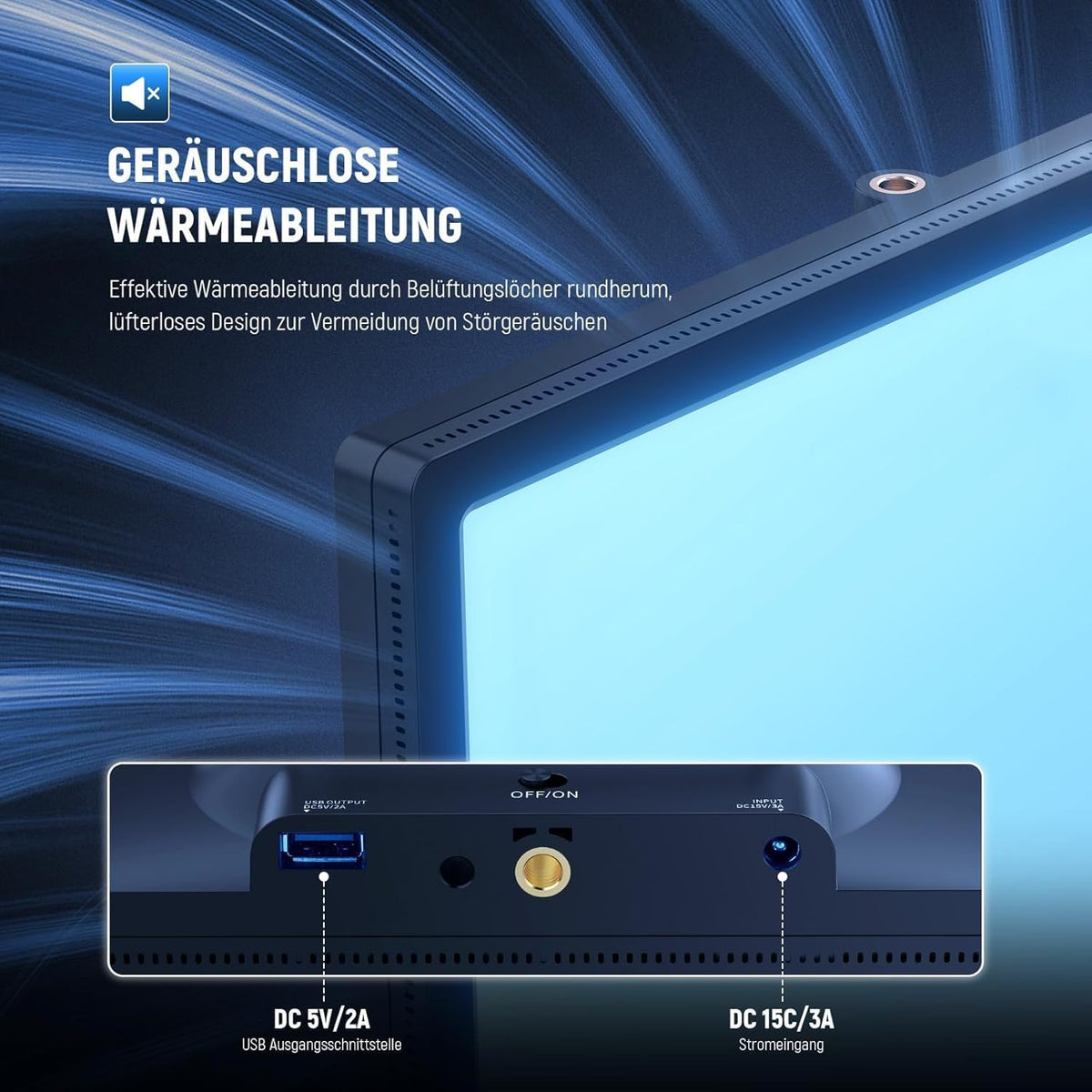 RGB LED Streaming Key Light – Videolamp – Streamlamp – Webcam Lamp – LED Paneellamp – 25W, 2500 Lux Op 0,5 M – 2900K-7000K, CRI95+/TLCI97+