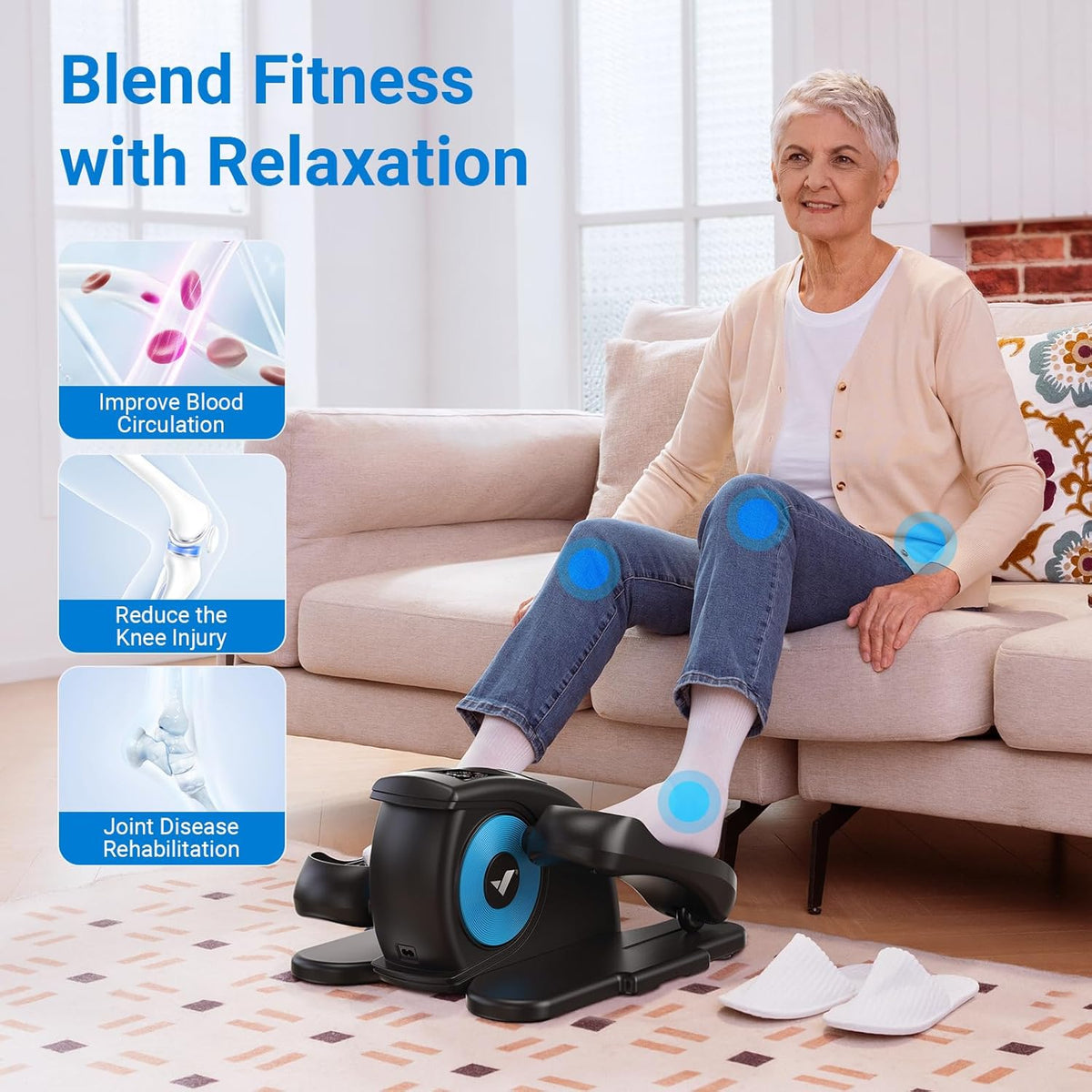 eliptische trainer – crosstrainer – hometrainer – pedaaltrainer – fitnessapparaat – fluisterstille motor – inclusief afstandsbediening en lcd-scherm