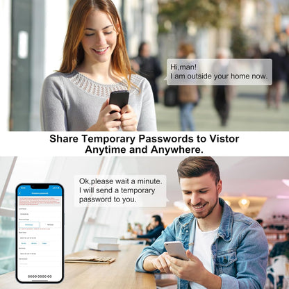 WELOCK Keyless Entry Deurslot, Elektronisch Combinatieslot,APP Besturing,Bluetooth Code-slot, Verstelbaar Deurslot IP65,geschikt voor deurdikte 50-100 mm, voor Appartementen, Kantoren, Hotels