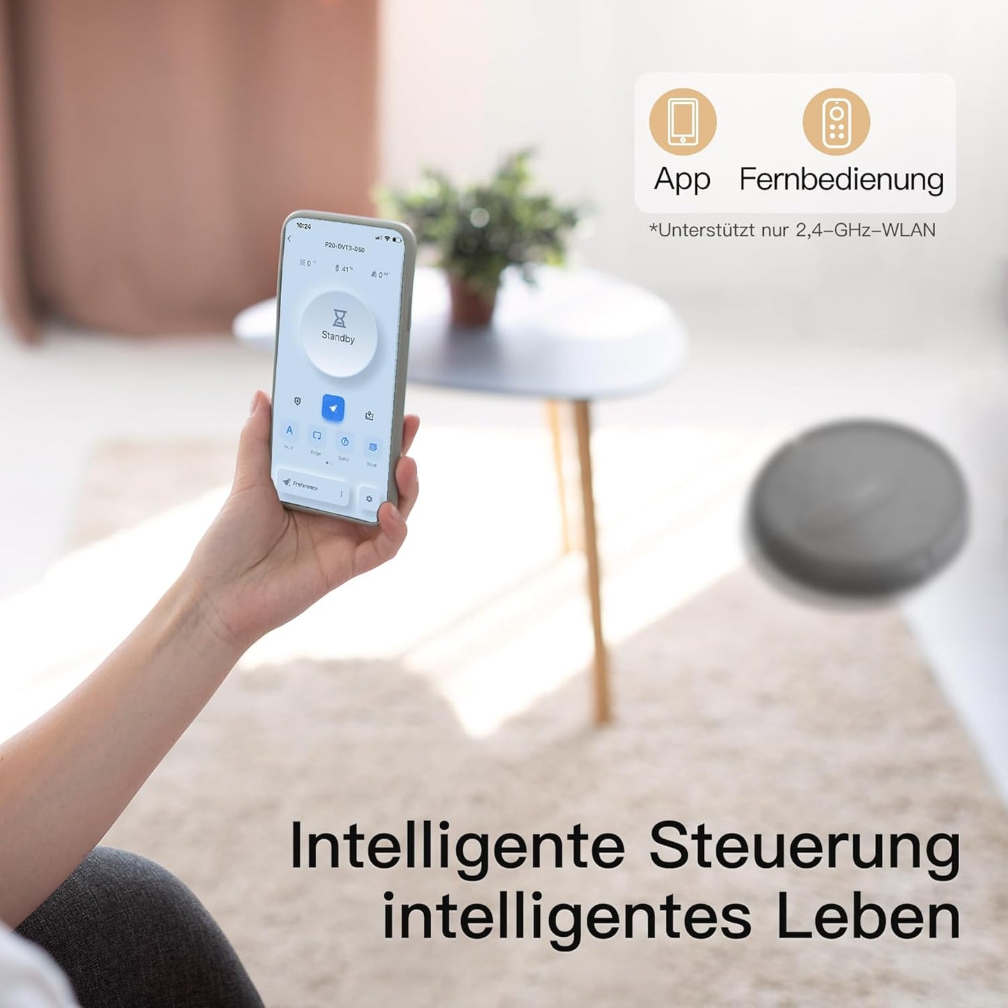 Robotstofzuiger – Robotstofzuiger Automatisch – Stofzuigrobot – Dierenhaarverwijderaar – Zuigrobot – Krachtige Zuigkracht 2800 Pa – 120 Minuten Gebruikstijd Met App-Bediening