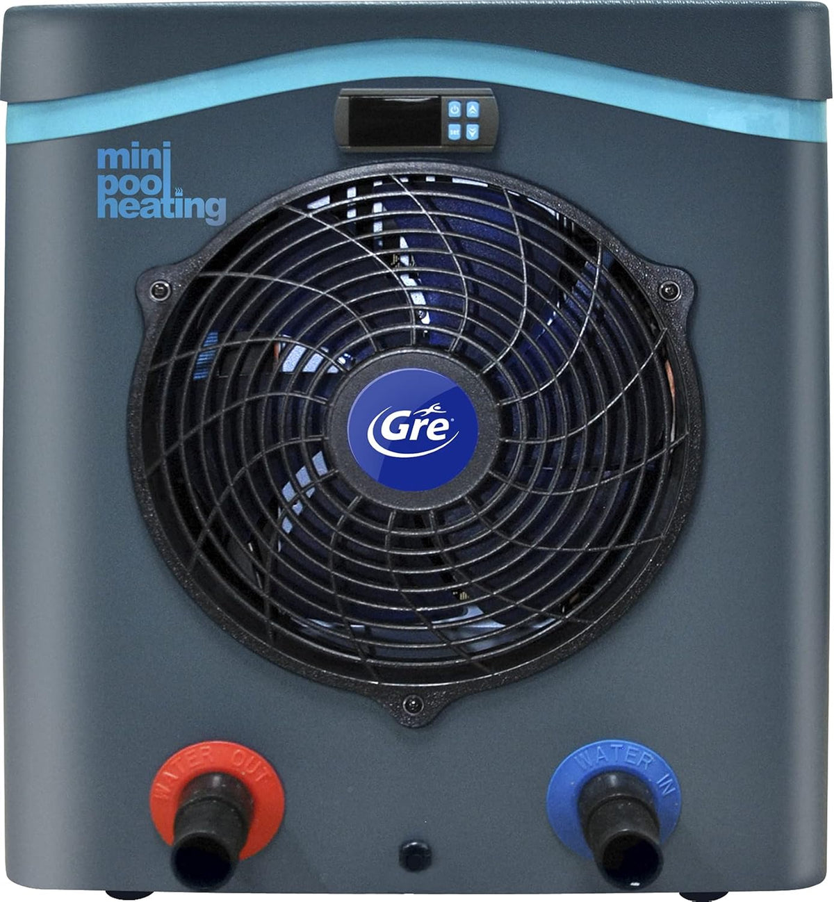Gré HPM40 Mini Heat Pump for Above Ground Pools up to 40 m3, Black HPM40