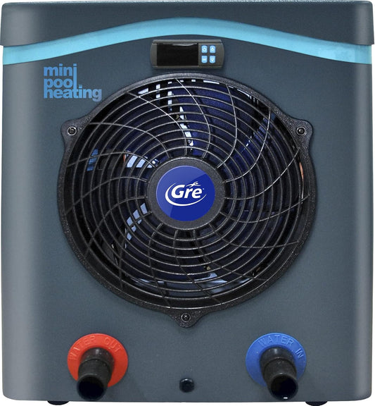 Gré HPM40 Mini Heat Pump for Above Ground Pools up to 40 m3, Black HPM40