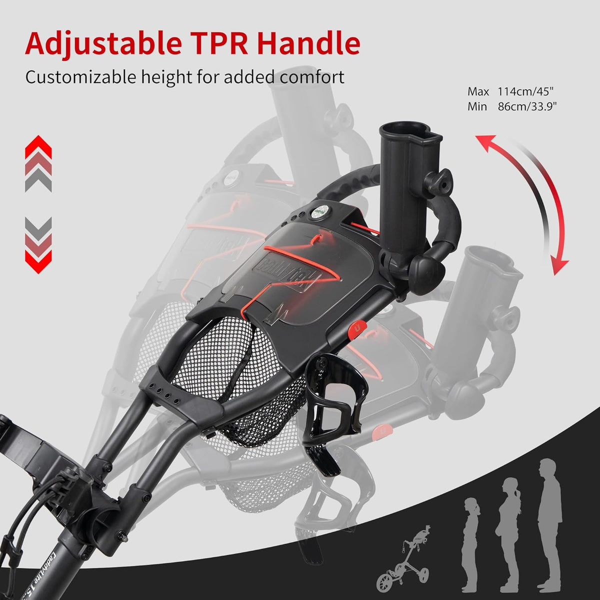 Caddytek Caddylite 15.3 V2 - Deluxe Quad-Fold Golf Duwwagen