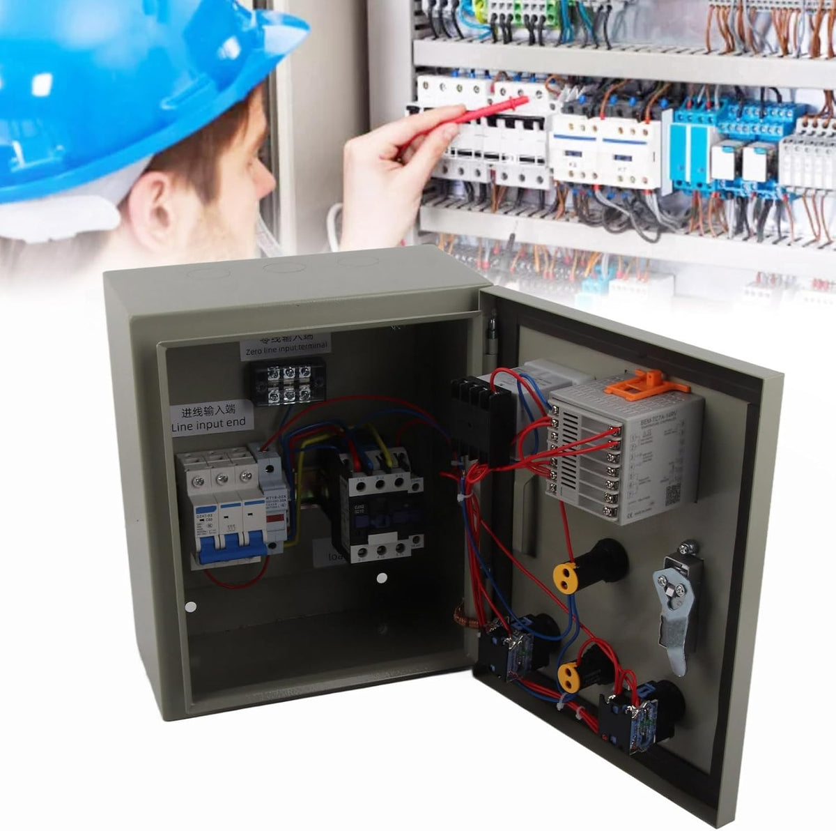 PID Temperatuurregeling Box Intelligent Temperatuurcontroller met Thermokoppel 380V AC 3 Fase 15KW