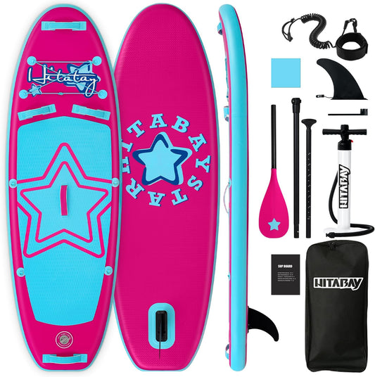 Stand Up Paddle Board in set voor jongeren en kinderen, SUP-boardset incl. complete accessoires, 75 kg/80 kg/120 kg, Kids SUP-board opblaasbaar