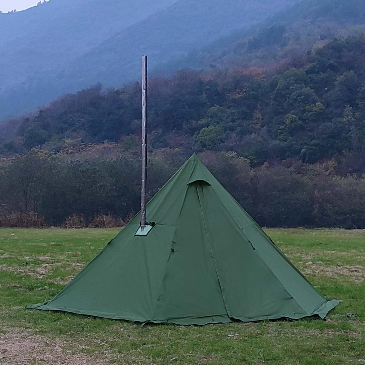 Hete tent met fornuiskrik en sneeuwrok, 3~5 personen, tipi-tent voor familiewandelingen, vissen, jagen, backpacken kamperen