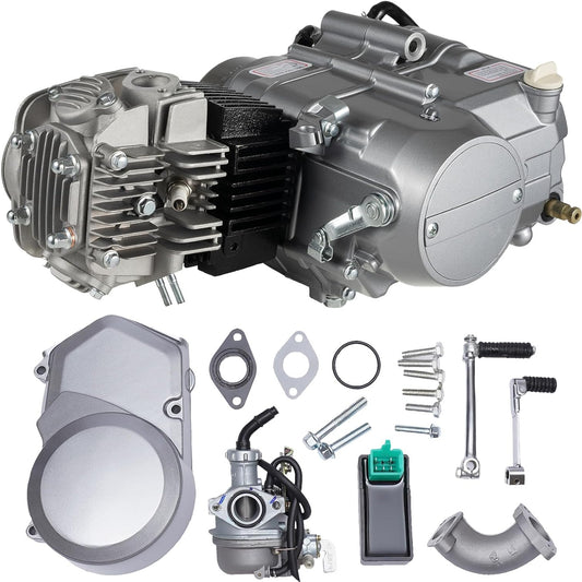 125cc engine 4-stroke engine 4-speed manual clutch motor pitbike engine CDI cylinder 125cc engine Dirt Bike Engine Kickstarter 125cc engine 9.0:1 compression ratio & PZ16J carburetor - QUORE