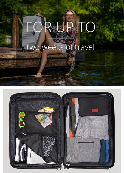 HAUPTSTADTKOFFER - Mitte - hard shell Koffer Trolley, Ingecheckte bagage uitbreidbaar, TSA, 77 cm, 130 L, Grafiet