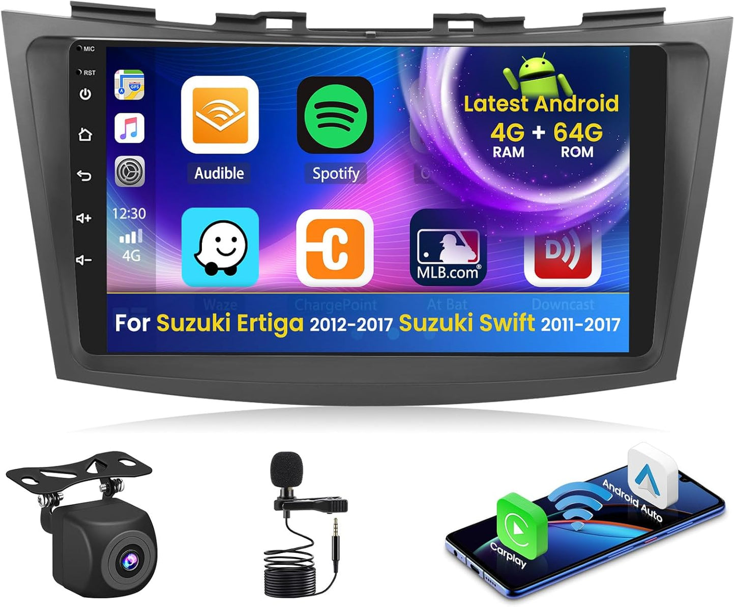 Autoradio – Multimedia Systeem – Navigatie Radio – Auto Stereo – Inbouw Radio – 9 Inch Touchscreen – Wireless CarPlay & Android Auto