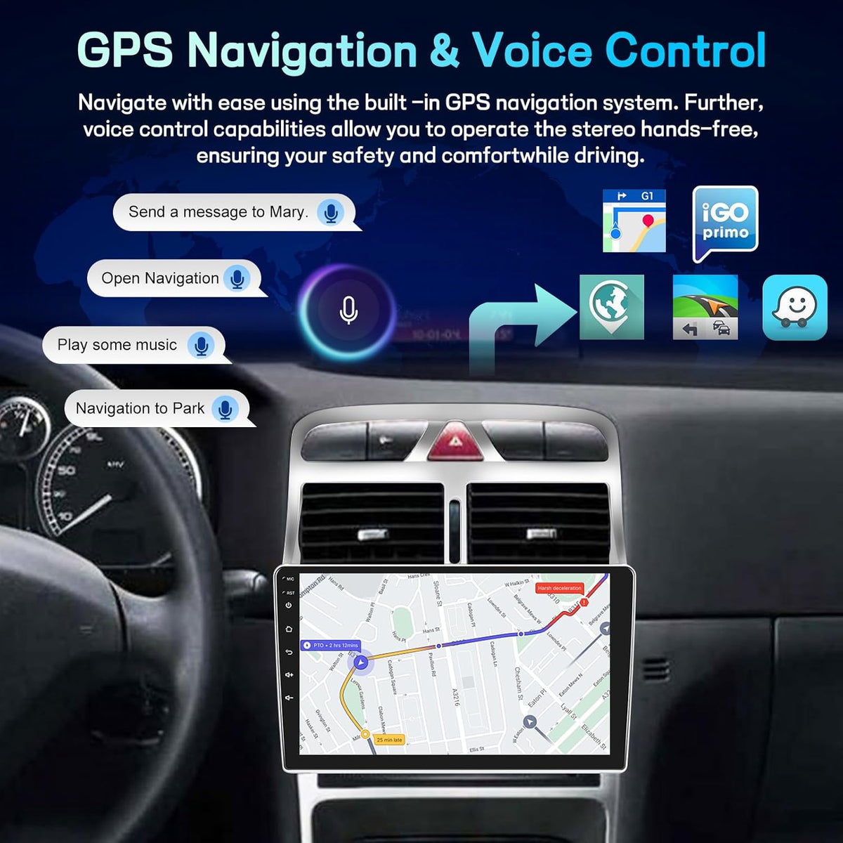 Android Autoradio – Multimedia Systeem – Auto Radio – Navigatie Unit – Infotainment Center – 9 Inch IPS Touchscreen – Draadloze CarPlay & Android Auto
